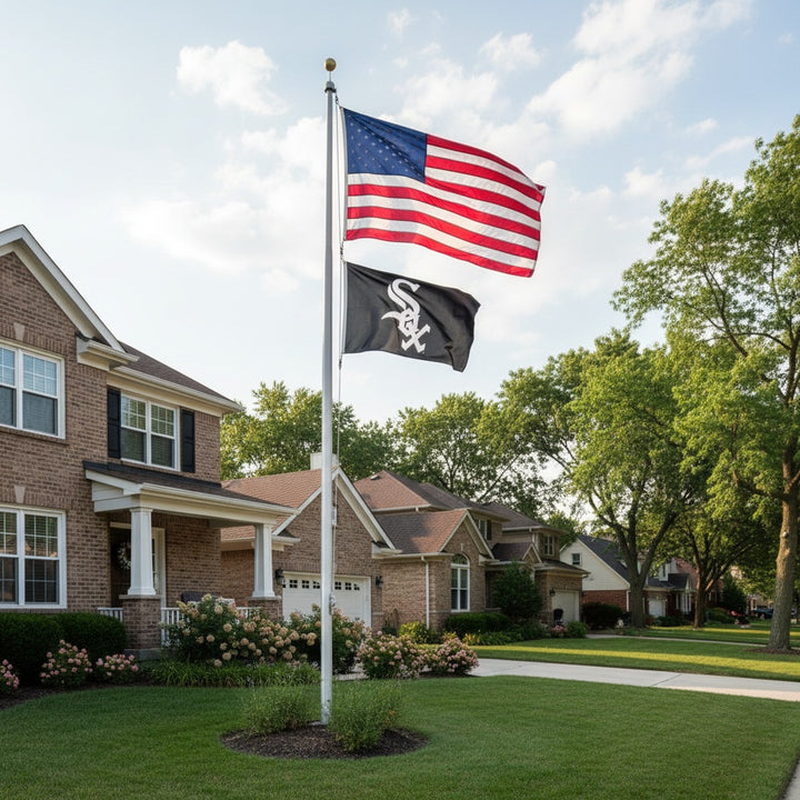 Chicago White Sox Flag 3x5 Logo Black heartlandflags