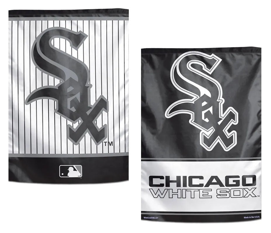Chicago White Sox Garden Flag 2 Sided Pinstripe heartlandflags