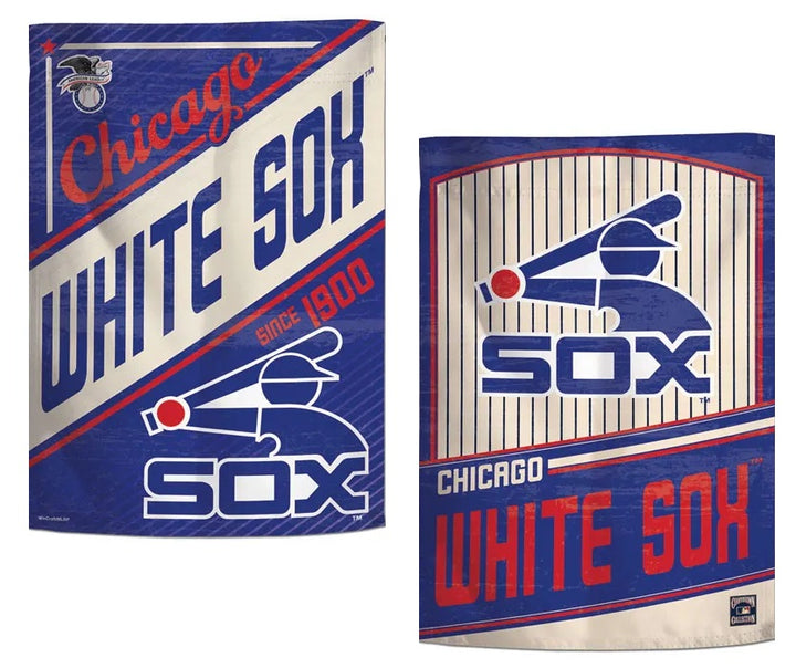 Chicago White Sox Garden Flag 2 Sided Vintage Pinstripe heartlandflags