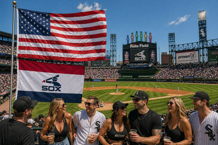Chicago White Sox Red White Blue 3x5 Flag heartlandflags