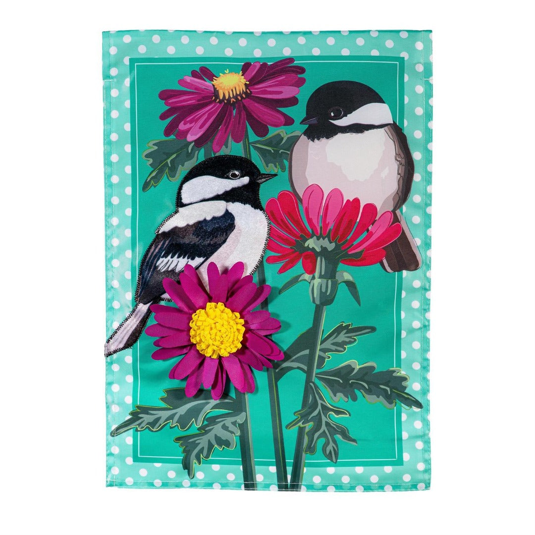 Chickadee Friends 2 Sided Garden Flag heartlandflags