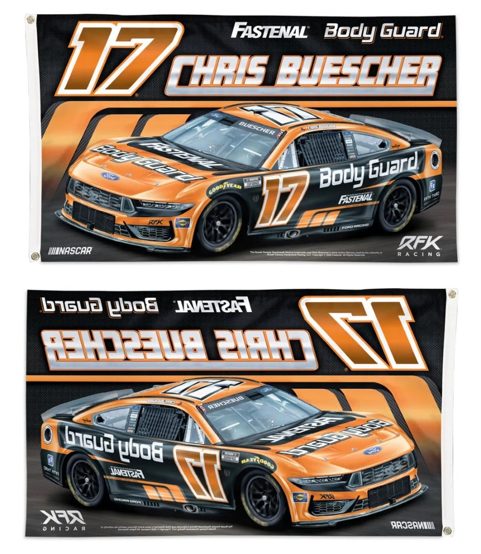 Chris Buescher Body Guard 3x5 Flag 2026 heartlandflags
