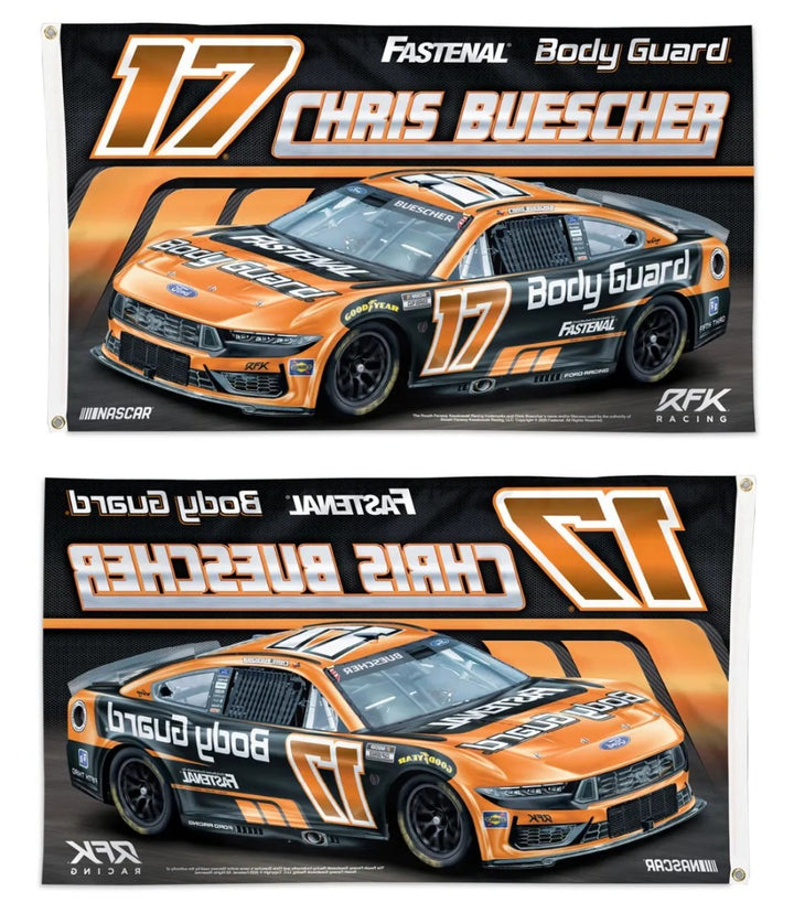 Chris Buescher Body Guard 3x5 Flag 2026 heartlandflags