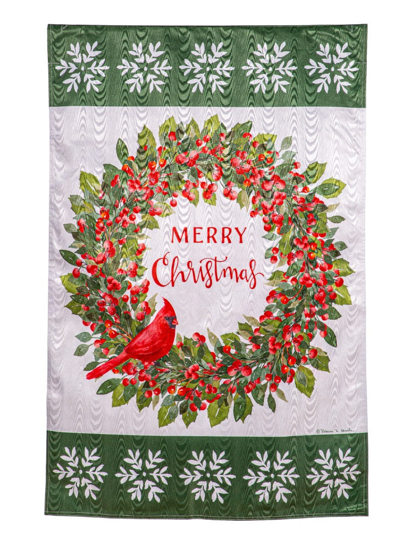 Christmas Cardinal Banner 2 Sided heartlandflags