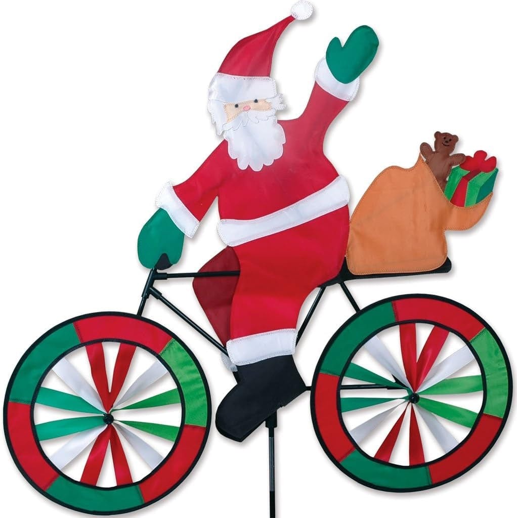 Christmas Santa Claus Bike Spinner 30 Inches heartlandflags