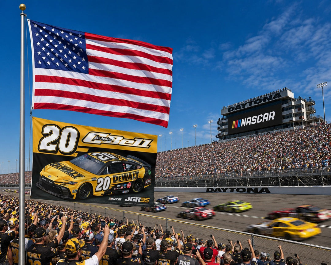 Christopher Bell Flag 3x5 DeWalt Race Car 2026 heartlandflags