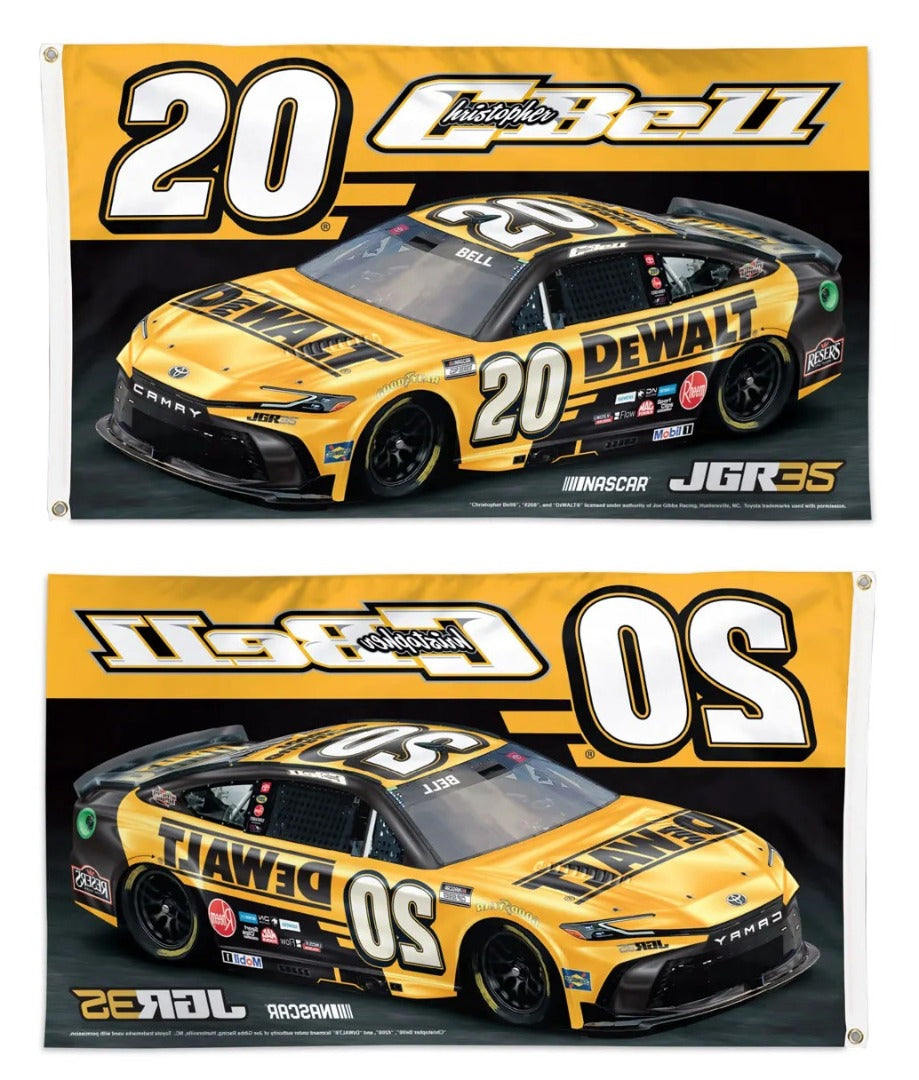 Christopher Bell Flag 3x5 DeWalt Race Car 2026 heartlandflags