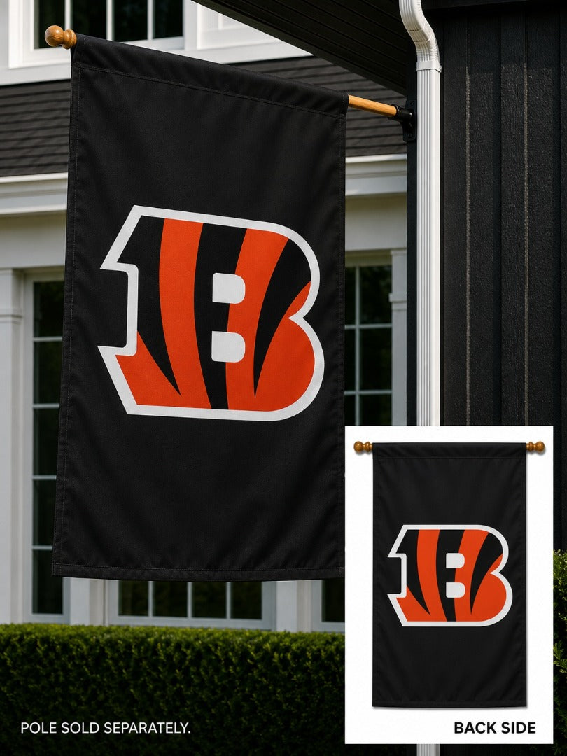 Cincinnati Bengals 2 Sided Banner Black heartlandflags