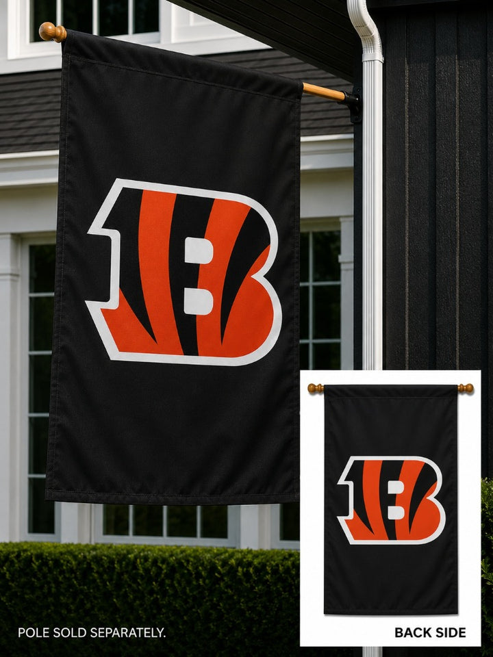 Cincinnati Bengals 2 Sided Banner Black heartlandflags
