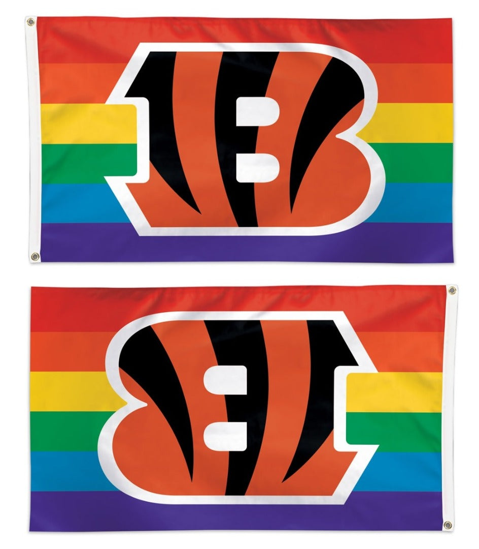 Cincinnati Bengals 3x5 Rainbow Flag heartlandflags