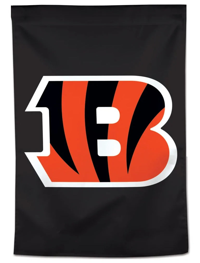 Cincinnati Bengals Banner Vertical Logo Black Flag heartlandflags