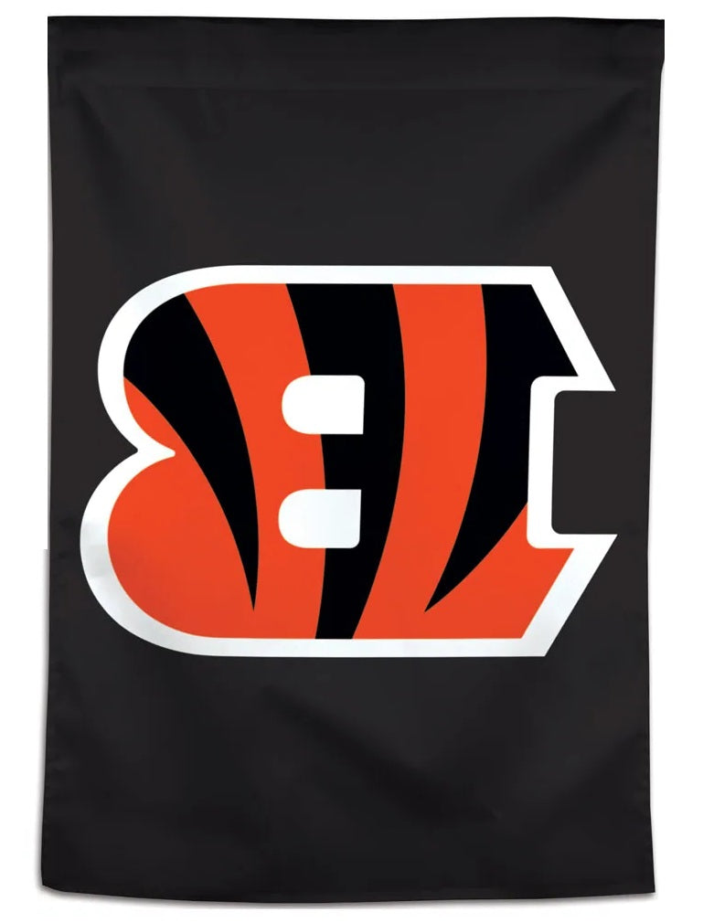 Cincinnati Bengals Banner Vertical Logo Black Flag heartlandflags