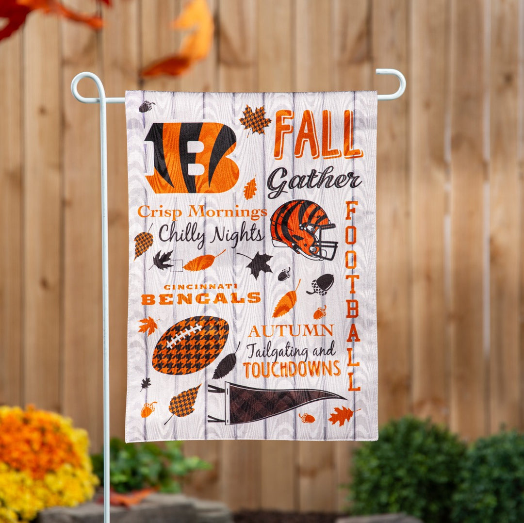 Cincinnati Bengals Fall Garden Flag 2 Sided heartlandflags