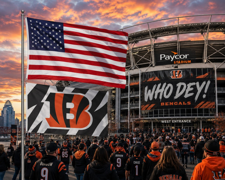 Cincinnati Bengals Flag 3x5 Color Rush heartlandflags