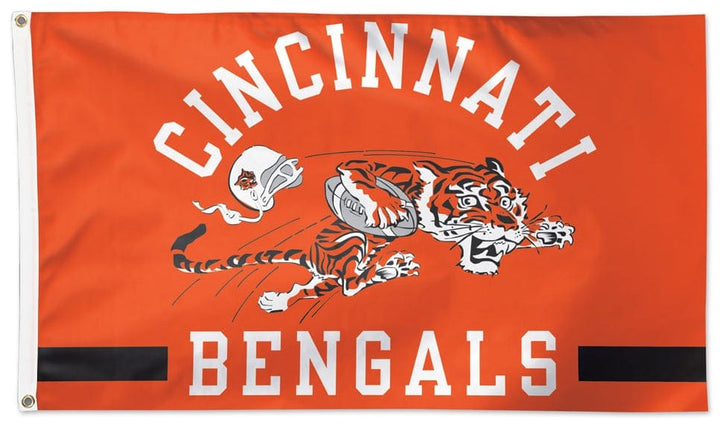 Cincinnati Bengals Flag 3x5 Retro Logo heartlandflags