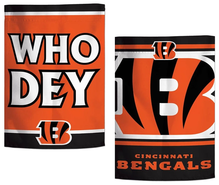 Cincinnati Bengals Garden Flag 2 Sided Who Dey Slogan heartlandflags