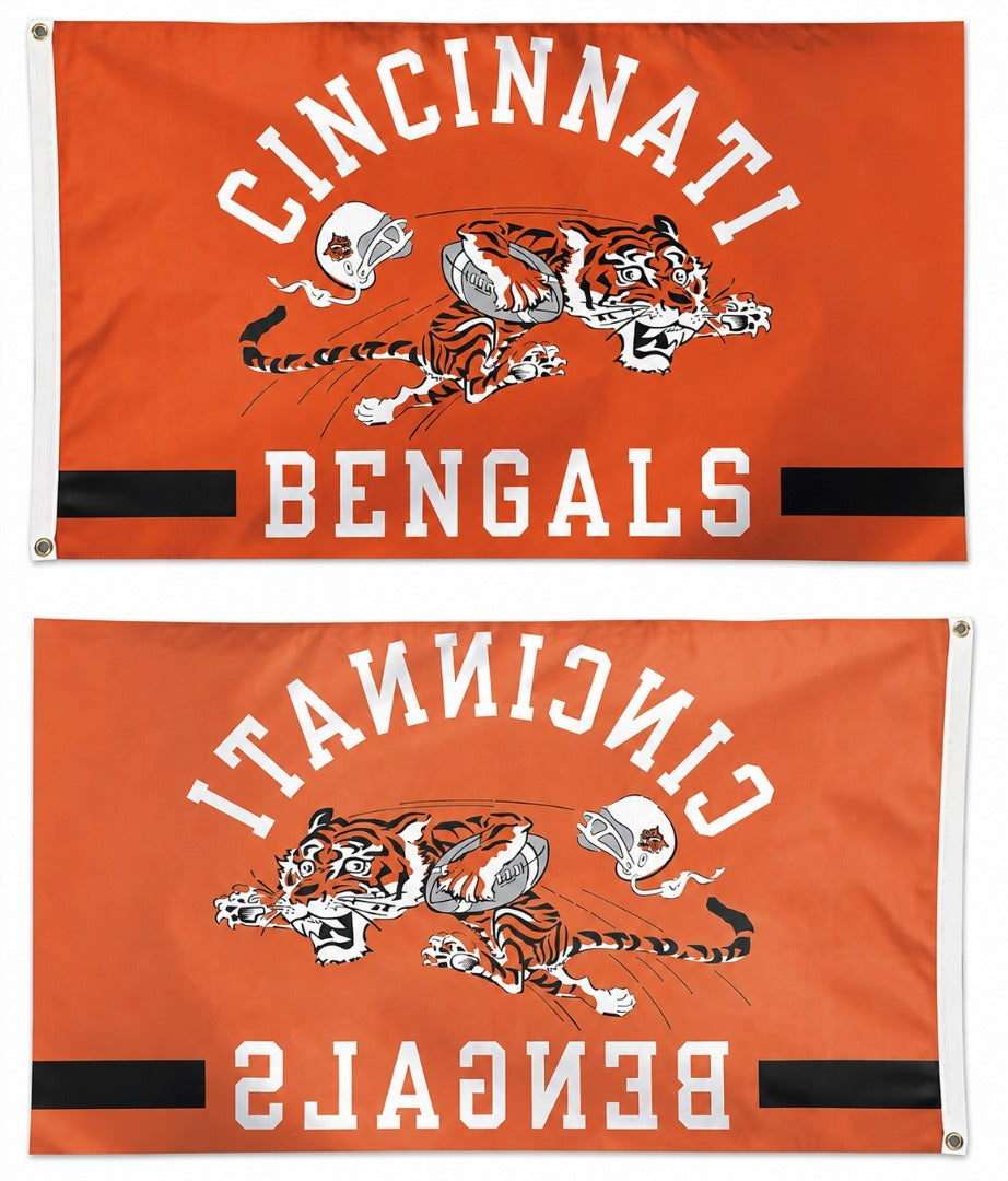 Cincinnati Bengals Retro Logo 3x5 Flag heartlandflags