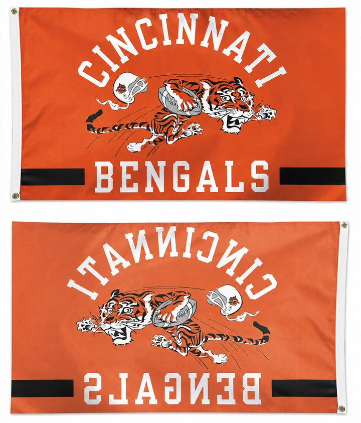 Cincinnati Bengals Retro Logo 3x5 Flag heartlandflags