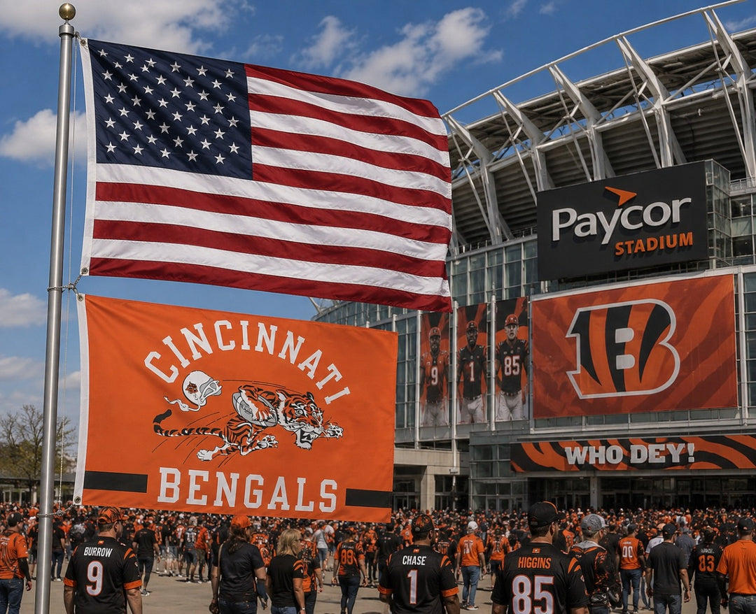 Cincinnati Bengals Retro Logo 3x5 Flag heartlandflags
