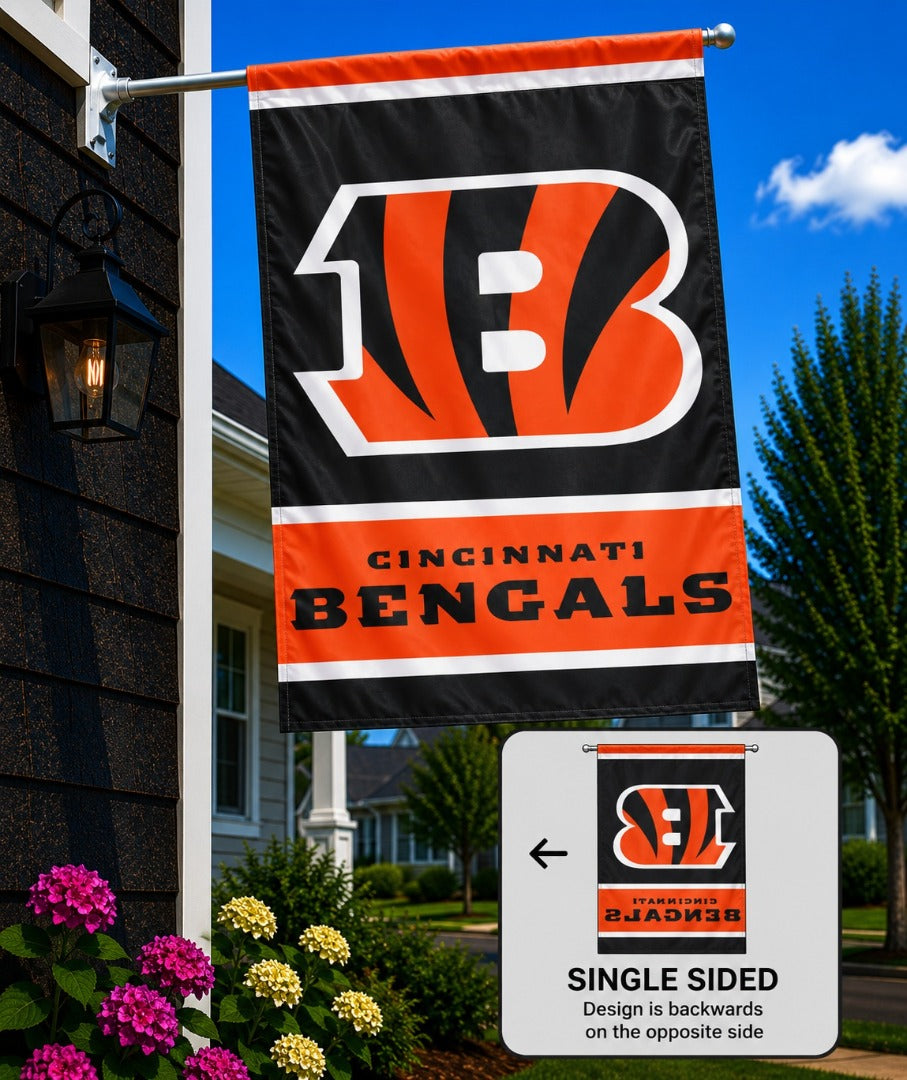 Cincinnati Bengals Vertical Banner House Flag heartlandflags