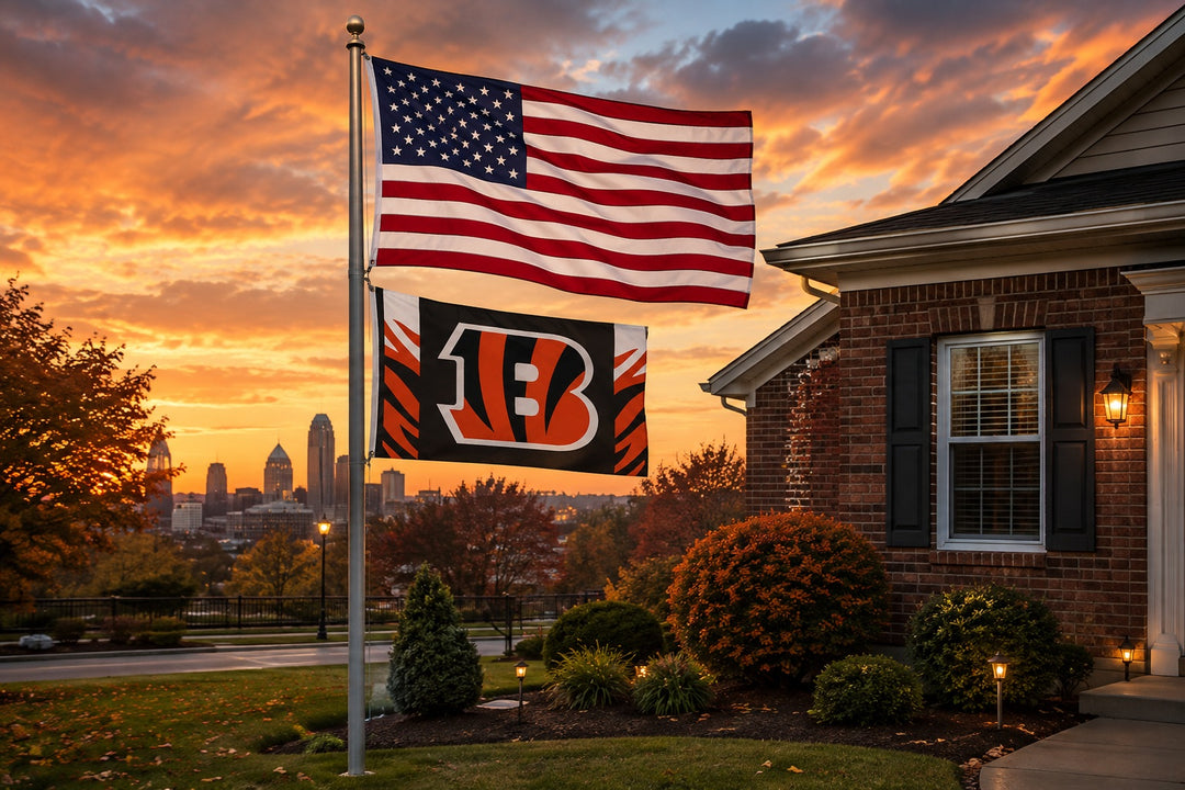 Cincinnati Bengals Vertical Stripe 3x5 Flag heartlandflags