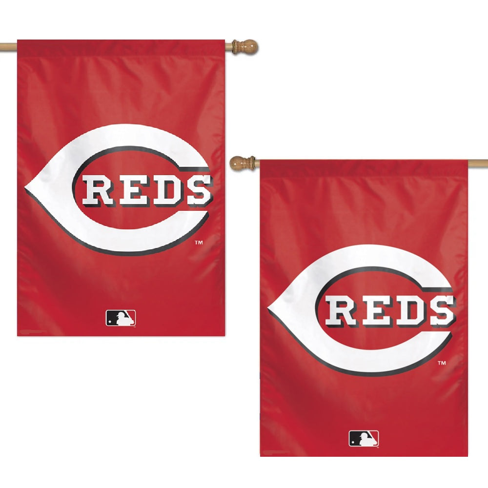 Cincinnati Reds 2 Sided Logo Banner heartlandflags