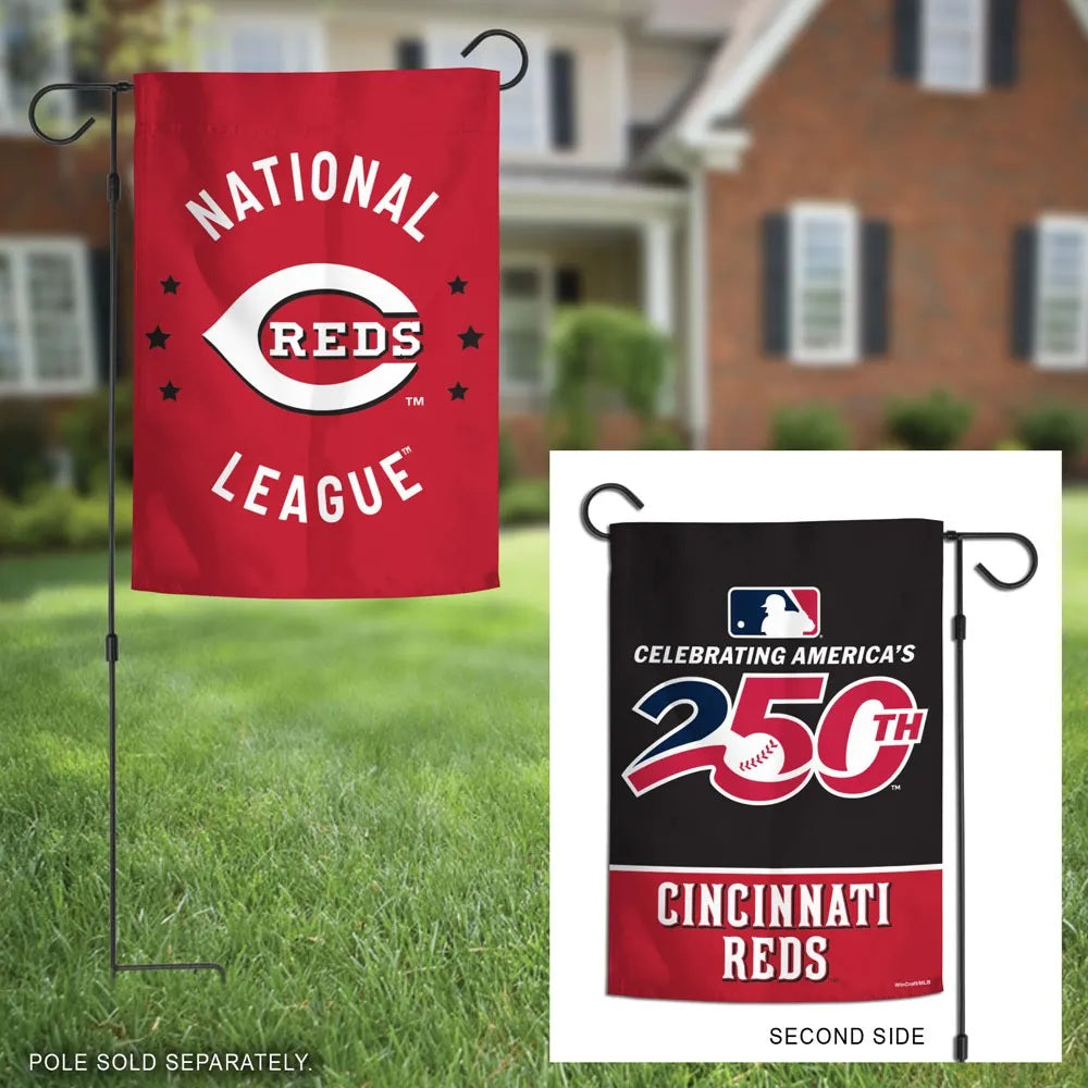 Cincinnati Reds America 250 Garden Flag 2 Sided heartlandflags