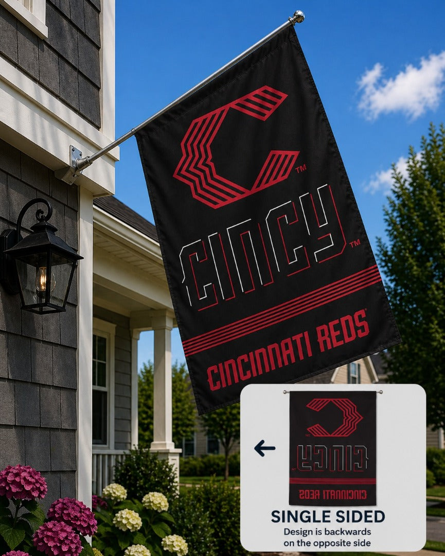Cincinnati Reds Banner City Connect House Flag heartlandflags