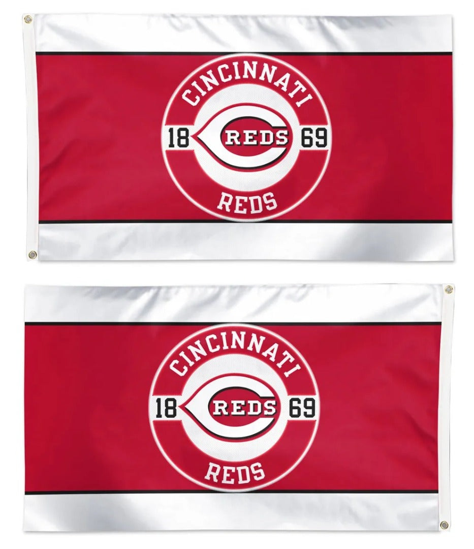Cincinnati Reds Embroidered Flag 2 Sided 3x5 heartlandflags