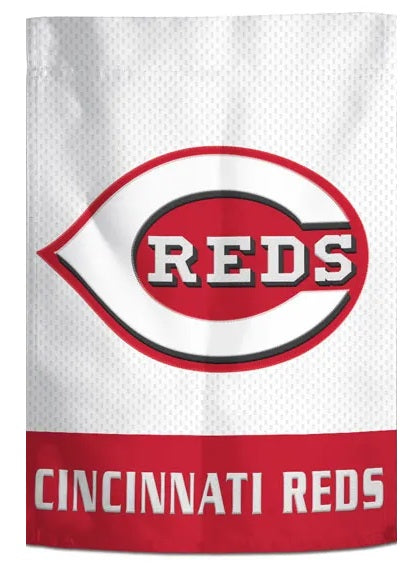 Cincinnati Reds Embroidered Garden Flag 2 Sided heartlandflags