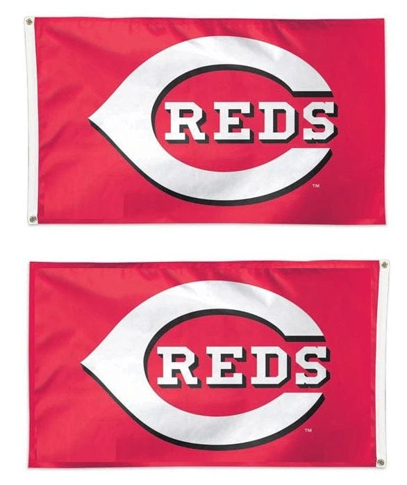 Cincinnati Reds Flag 3x5 Logo 2 Sided heartlandflags