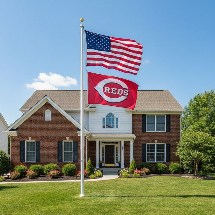 Cincinnati Reds Flag 3x5 Logo 2 Sided heartlandflags