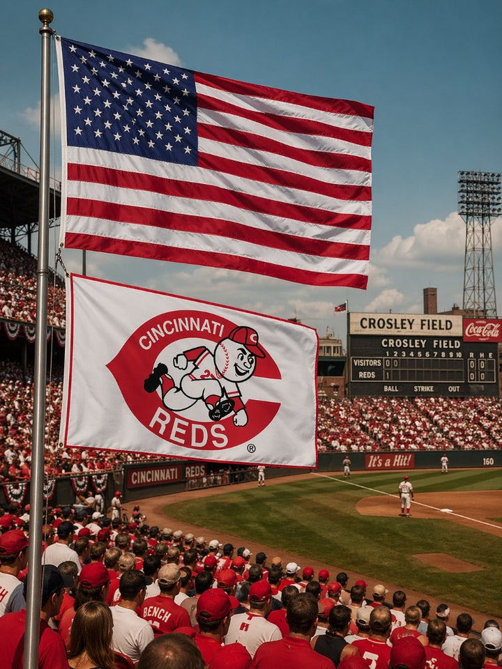 Cincinnati Reds Flag 3x5 Vintage Logo heartlandflags