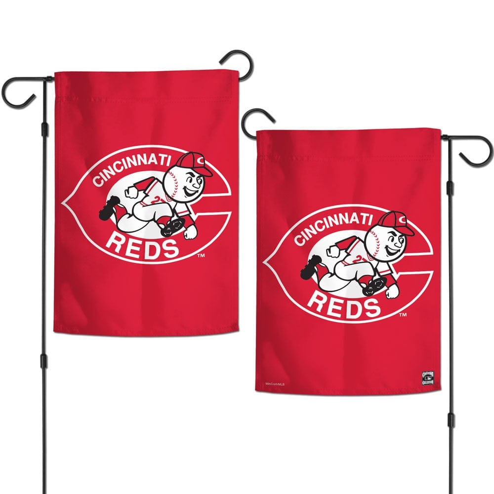 Cincinnati Reds Garden Flag 2 Sided Throwback Design heartlandflags