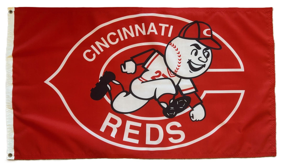 Cincinnati Reds Retro Flag 2 Sided 2x3 heartlandflags