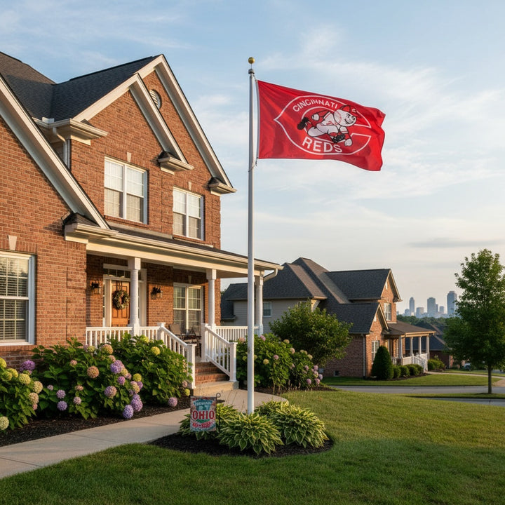 Cincinnati Reds Retro Flag 2 Sided 3x5 heartlandflags
