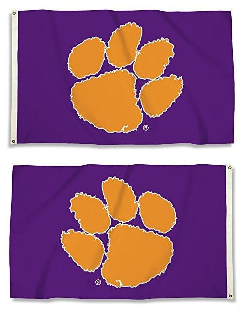 Clemson Tigers 3x5 Purple Flag Grommets heartlandflags