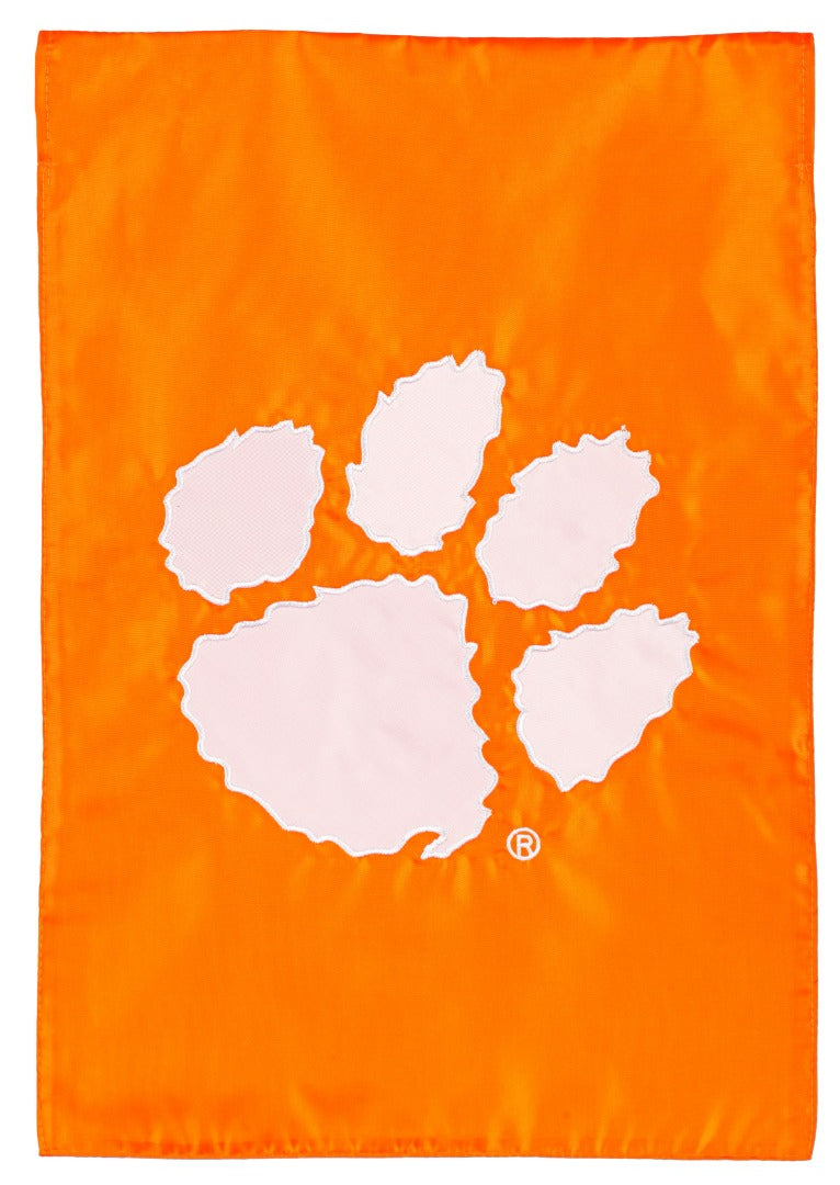 Clemson Tigers Garden Flag 2 Sided Applique Logo heartlandflags