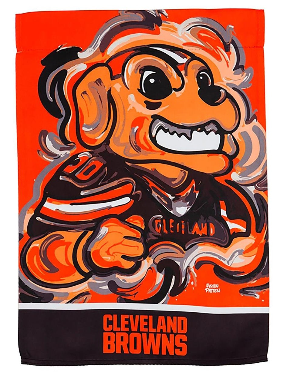 Cleveland Browns 2 Sided Justin Patten Garden Flag heartlandflags