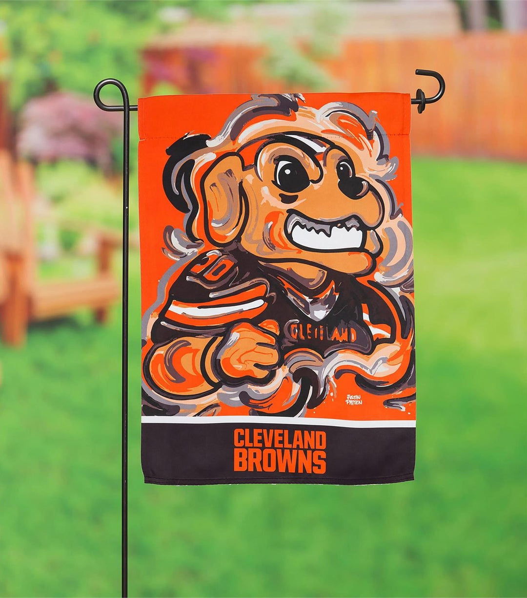 Cleveland Browns 2 Sided Justin Patten Garden Flag heartlandflags