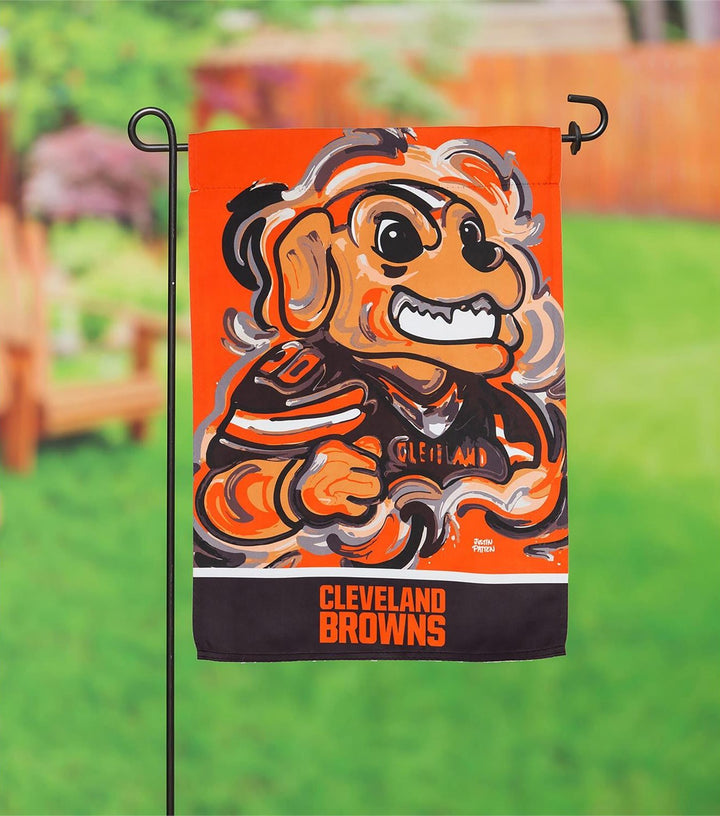 Cleveland Browns 2 Sided Justin Patten Garden Flag heartlandflags