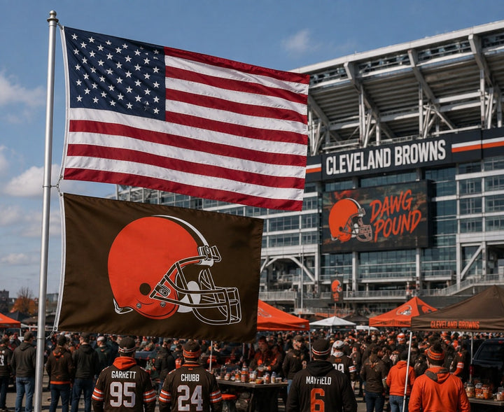 Cleveland Browns Brown 3x5 Flag Helmet heartlandflags