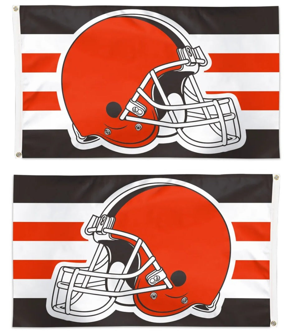 Cleveland Browns Flag 3x5 Helmet Home Stripe heartlandflags