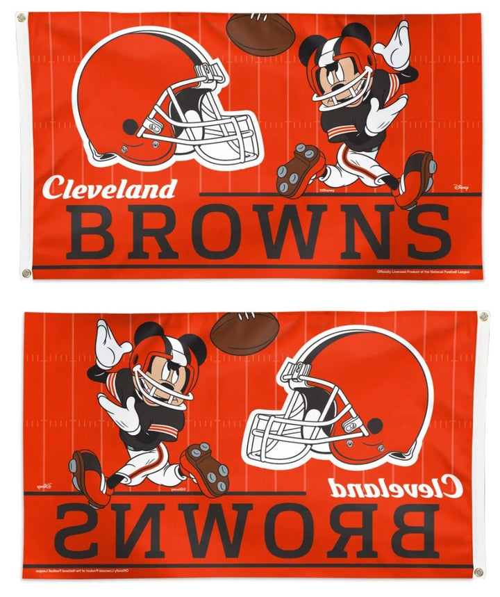 Cleveland Browns Mickey Mouse 3x5 Flag heartlandflags