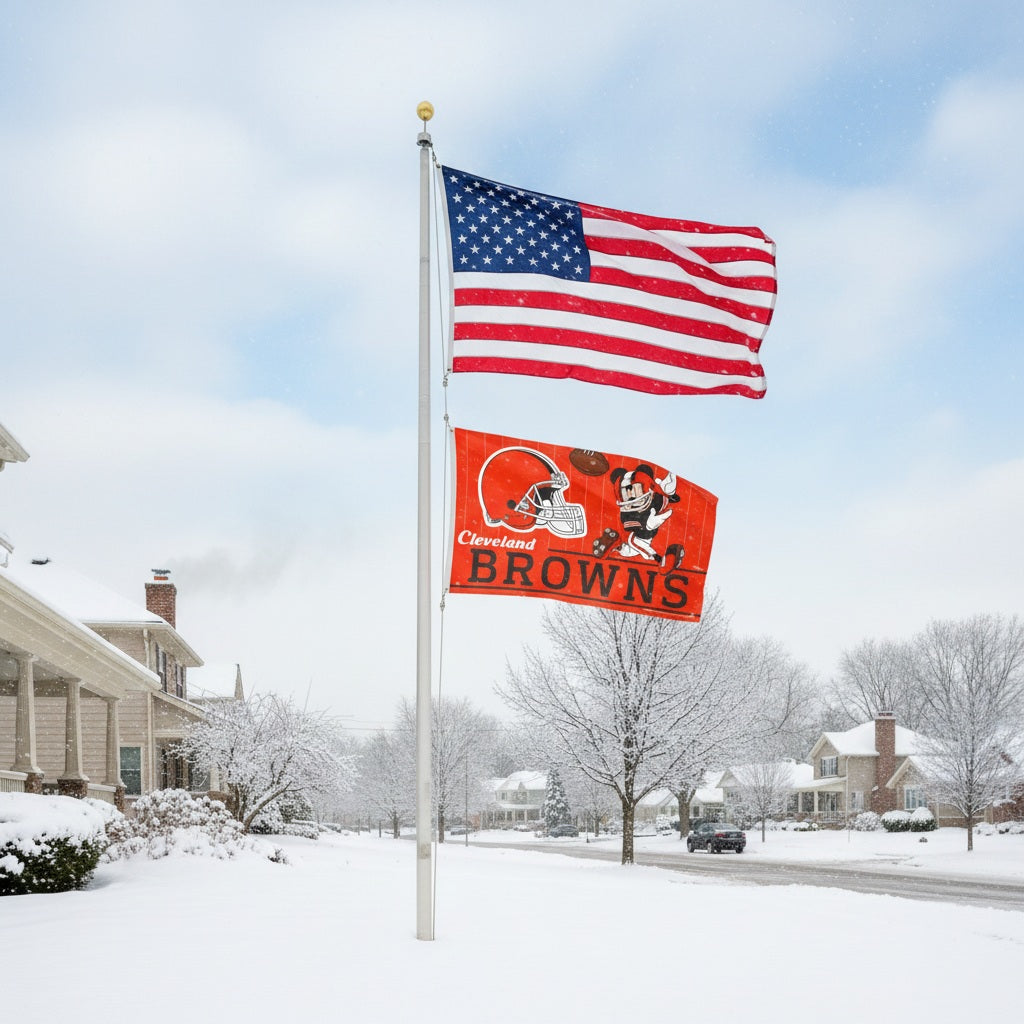Cleveland Browns Mickey Mouse 3x5 Flag heartlandflags
