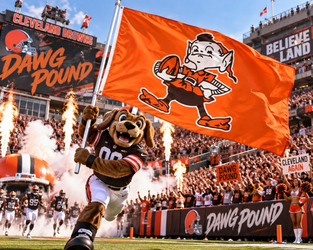 Cleveland Browns Vintage Elf 3x5 Flag heartlandflags