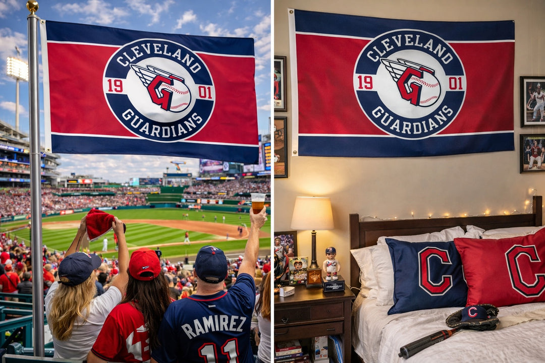 Cleveland Guardians Embroidered Flag 2 Sided heartlandflags