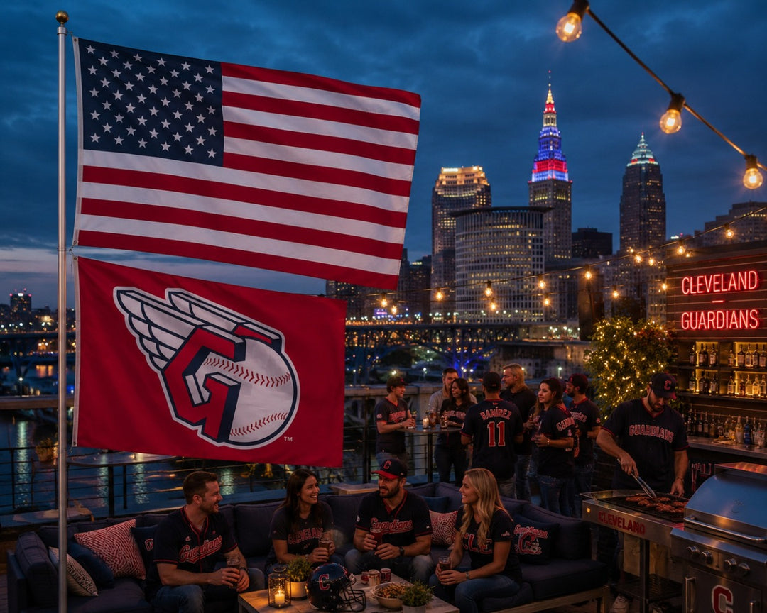 Cleveland Guardians Flag 3x5 Logo Red