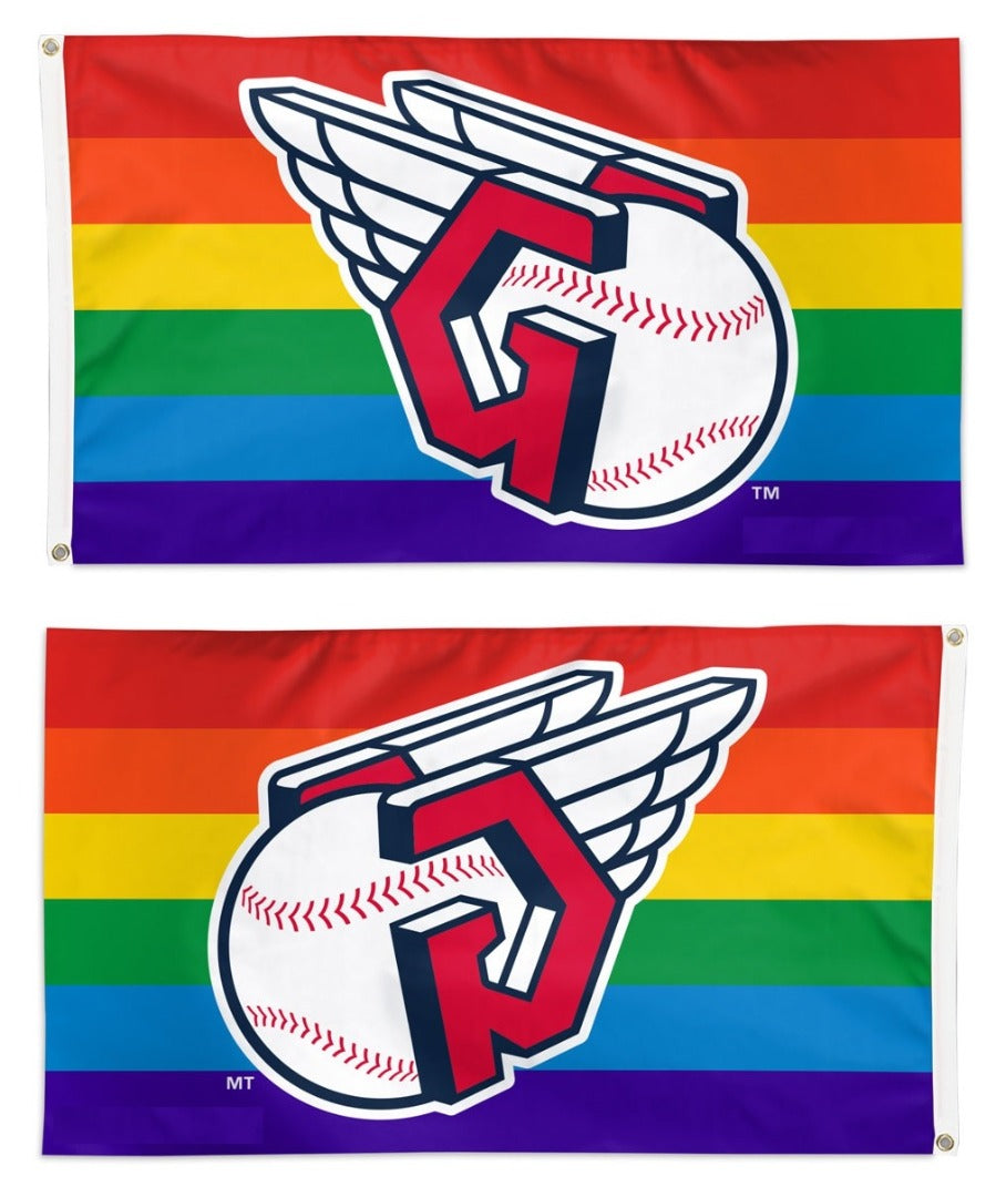 Cleveland Guardians Flag 3x5 Rainbow Pride heartlandflags