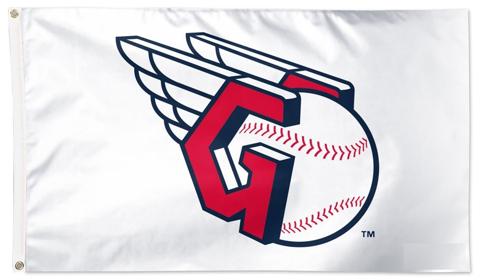 Cleveland Guardians Flag White 2 Sided heartlandflags